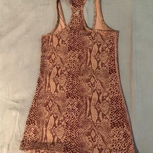 lululemon athletica Brown Snake Print Tank Top